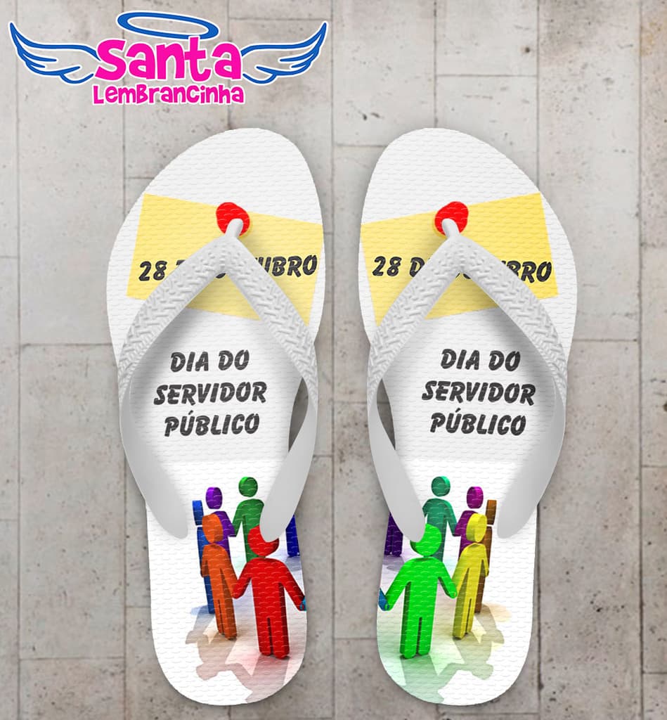 Chinelo Dia do Funcionário Público Personalizado, Secretária - COD 2942