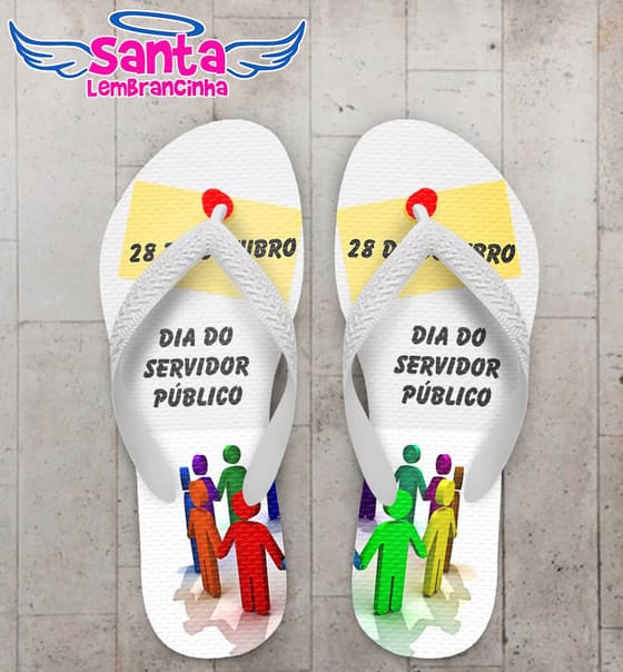 Chinelo Dia do Funcionário Público Personalizado, Secretária - COD 2942