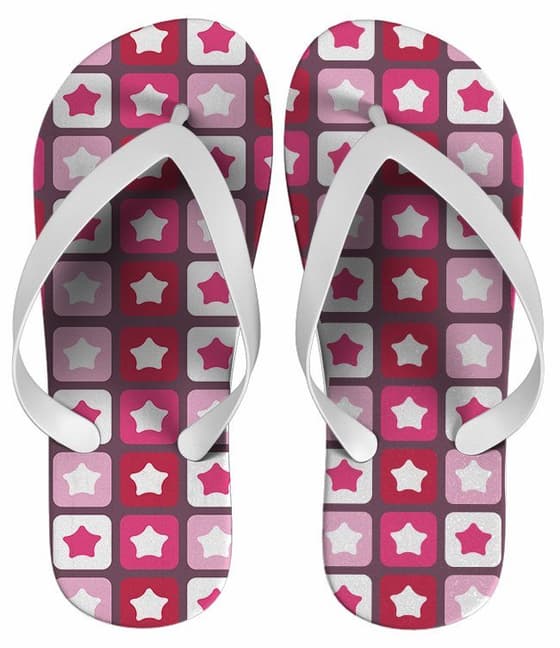 Chinelo Feminino Forma Geométrica Estrela, Personalizado - COD 1373