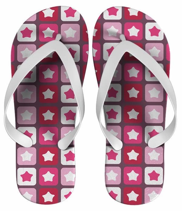 Chinelo Feminino Forma Geométrica Estrela, Personalizado - COD 1373