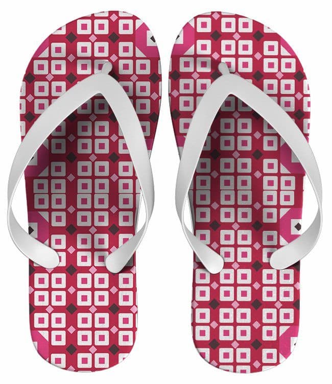 Chinelo Feminino Forma Geométrica Rosa - COD 1359