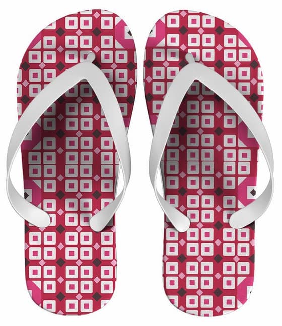 Chinelo Feminino Forma Geométrica Rosa - COD 1359