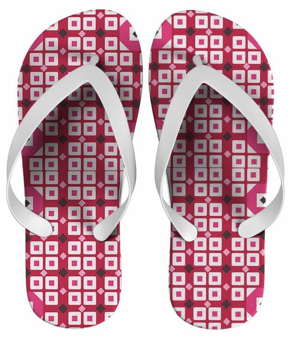Chinelo Feminino Forma Geométrica Rosa - COD 1359