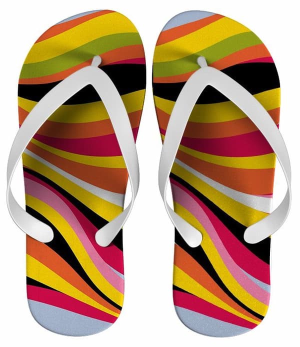 Chinelo Personalizado Estampado Ondas - COD 1392