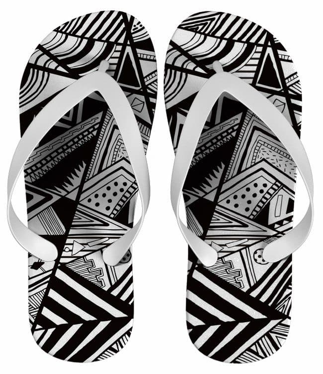 Chinelo Personalizado Estampa Geométrica Linhas - COD 1395