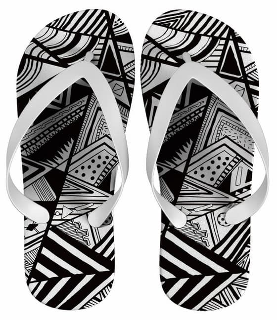 Chinelo Personalizado Estampa Geométrica Linhas - COD 1395