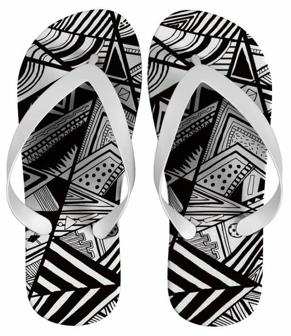 Chinelo Personalizado Estampa Geométrica Linhas - COD 1395