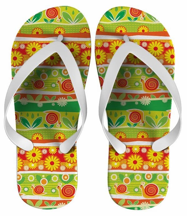 Chinelo Estampa Feminina Flora, Personalizado - COD 1400