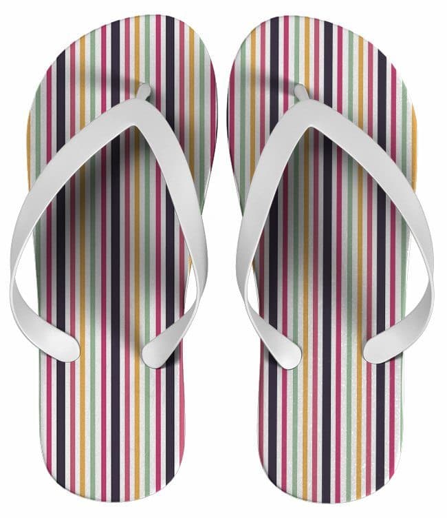 Chinelo Personalizado Estampada Listrada - COD 1384