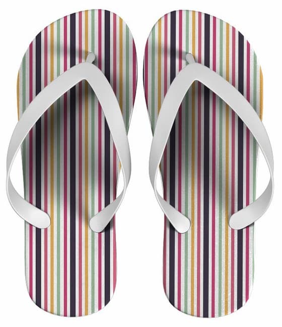 Chinelo Personalizado Estampada Listrada - COD 1384