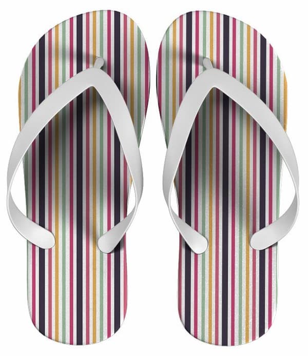Chinelo Personalizado Estampada Listrada - COD 1384