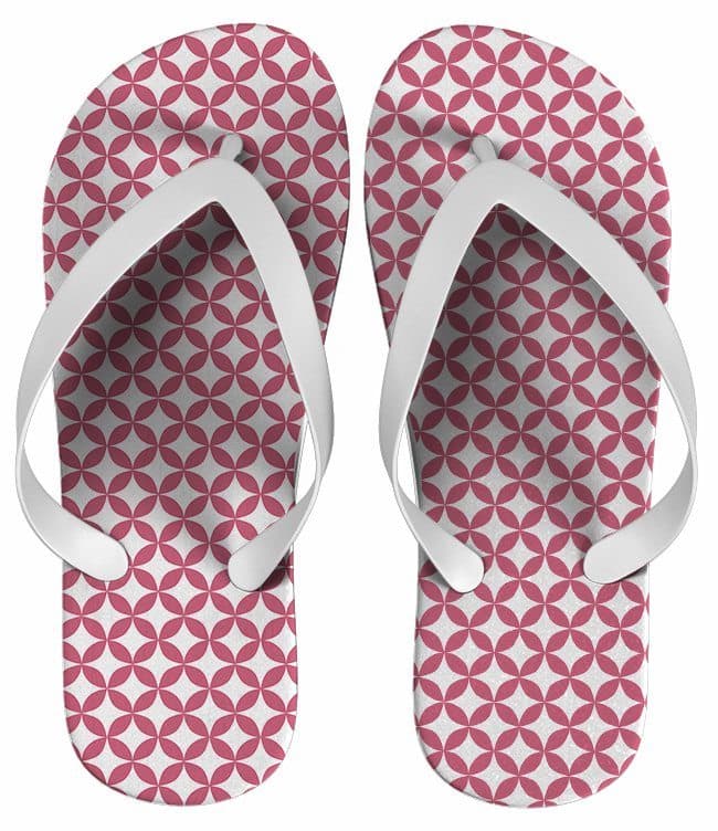 Chinelo Personalizado Estampado Rosa - COD 1385