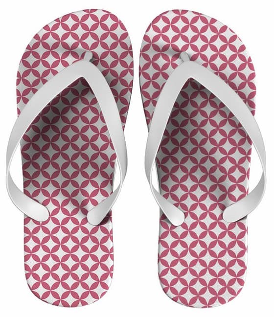 Chinelo Personalizado Estampado Rosa - COD 1385