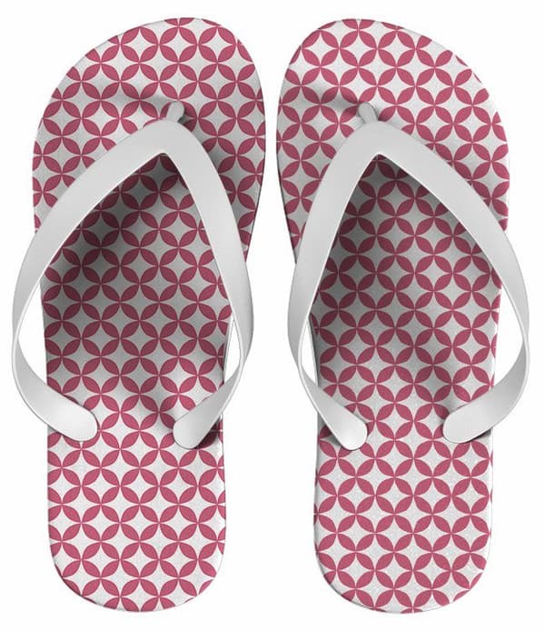 Chinelo Personalizado Estampado Rosa - COD 1385