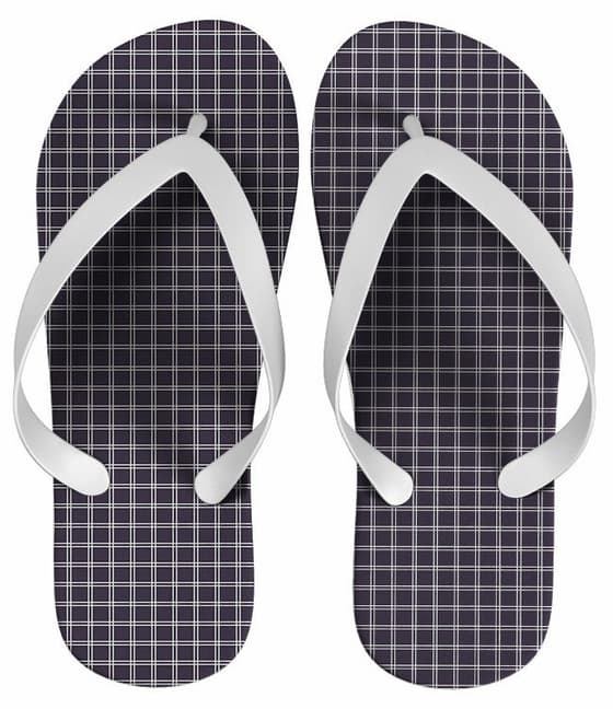 Chinelo Personalizado Estampado Xadrez - COD 1388