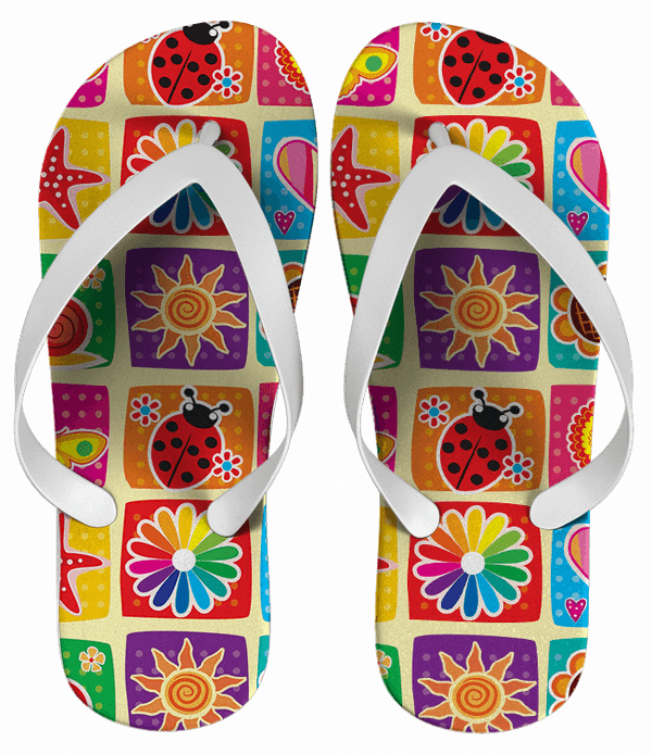 Chinelo Personalizado Estampa Geométrica Variadas - COD 1397