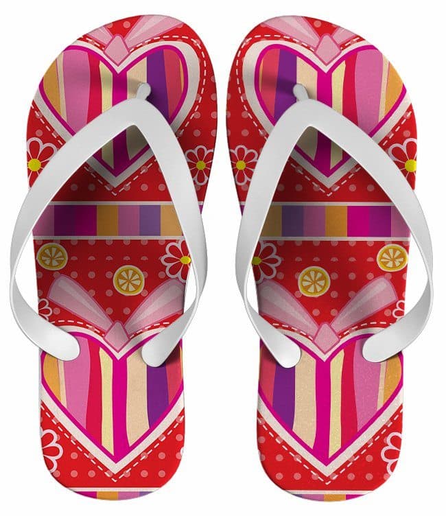 Chinelo Feminino Coração Personalizado - COD 1399