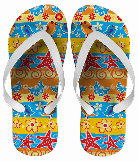 Chinelo Personalizado Estampa Geométrica Fundo do Mar - COD 1398
