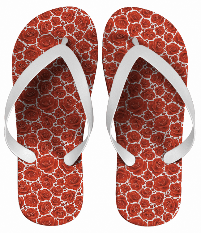 Chinelo Personalizado Estampa Rosas - COD 1434