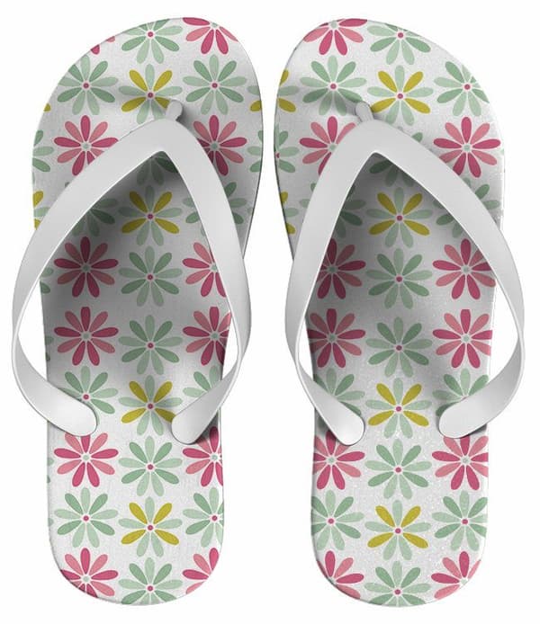 Chinelo Personalizado Estampa Floral, Feminino - COD 1426