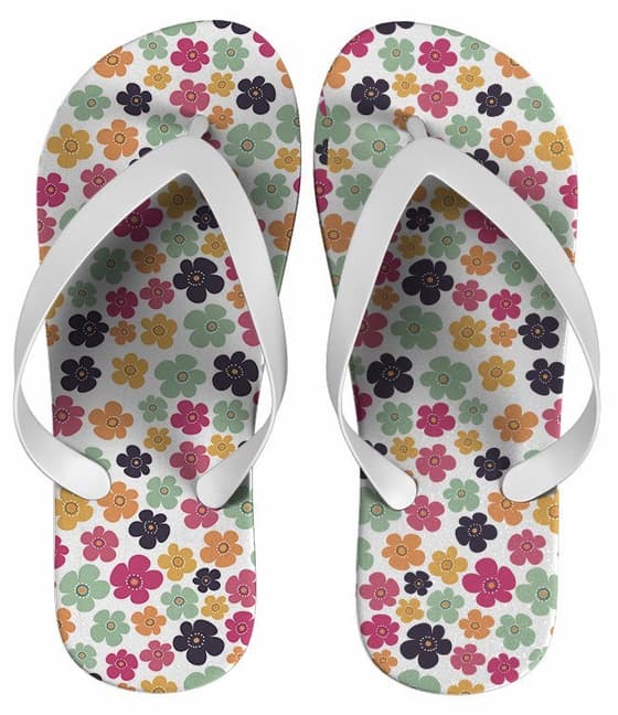 Chinelo Personalizado Estampado Floral - COD 1428