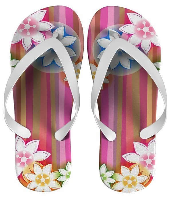 Chinelo Feminino Estampado Floral - COD 1429