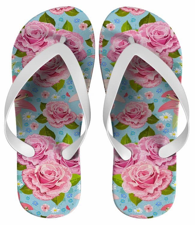 Chinelo Feminino Estampa Floral Personalizado - COD 1419