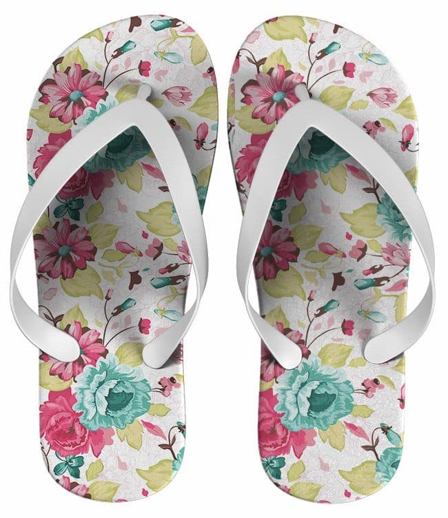 Chinelo Feminino Estampado Floral Feminino - COD 1421