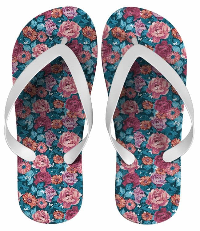 Chinelo Feminino Estampa Floral Personalizado - COD 1422