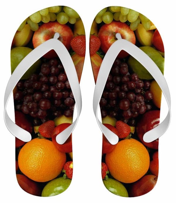Chinelo Personalizado Estampa Salada de Fruta - COD 1438