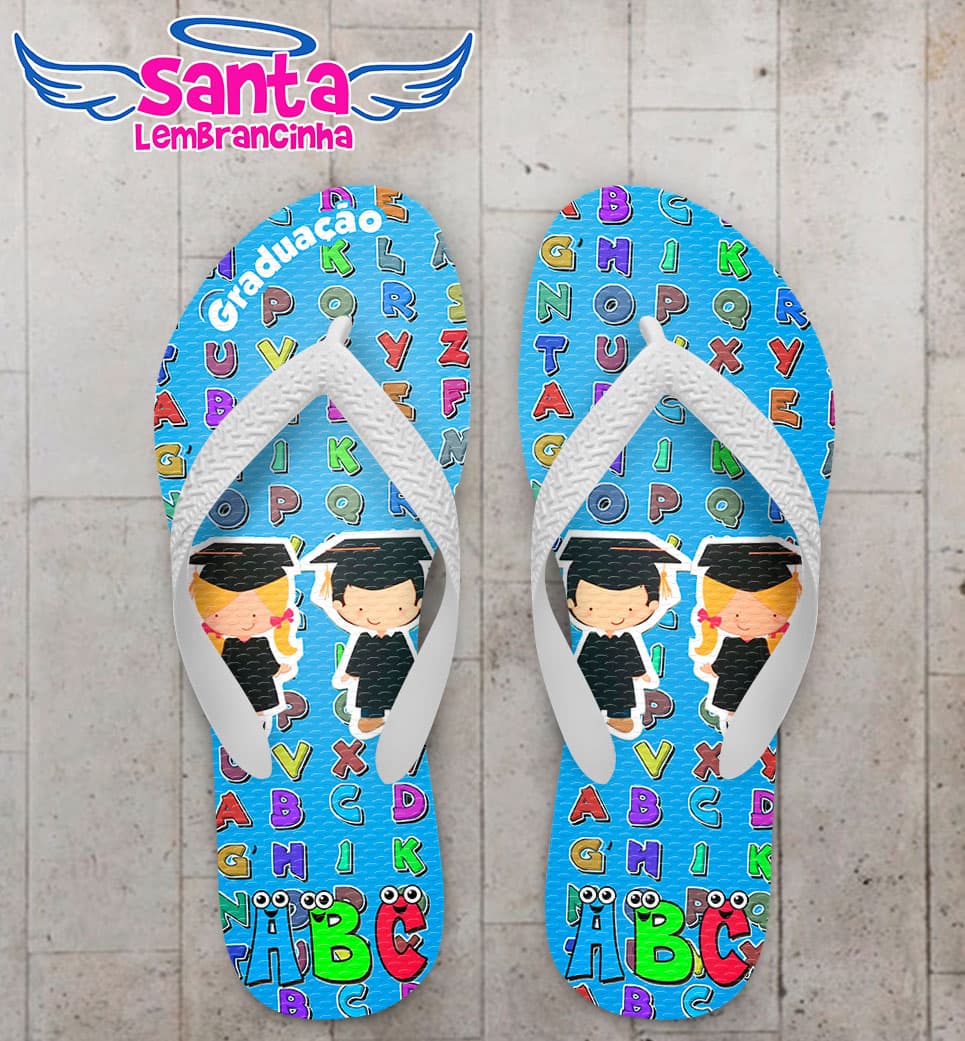 Chinelo Formatura Infantil Personalizado COD 3043