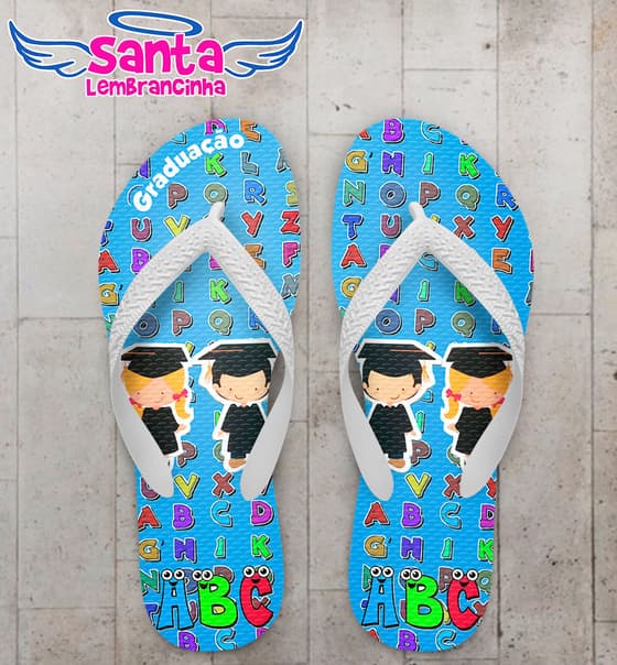 Chinelo Formatura Infantil Personalizado COD 3043