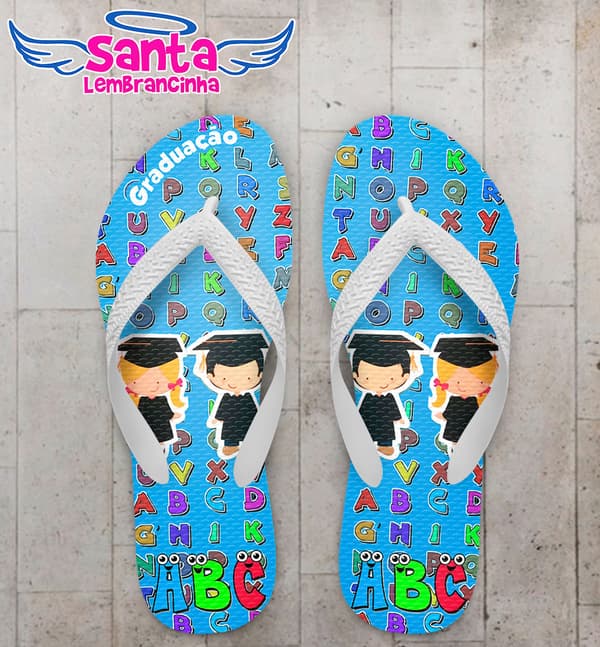 Chinelo Formatura Infantil Personalizado COD 3043
