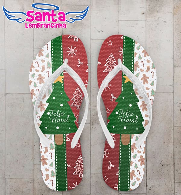 Chinelo Natal, Árvore de Natal Personalizado - COD 3033