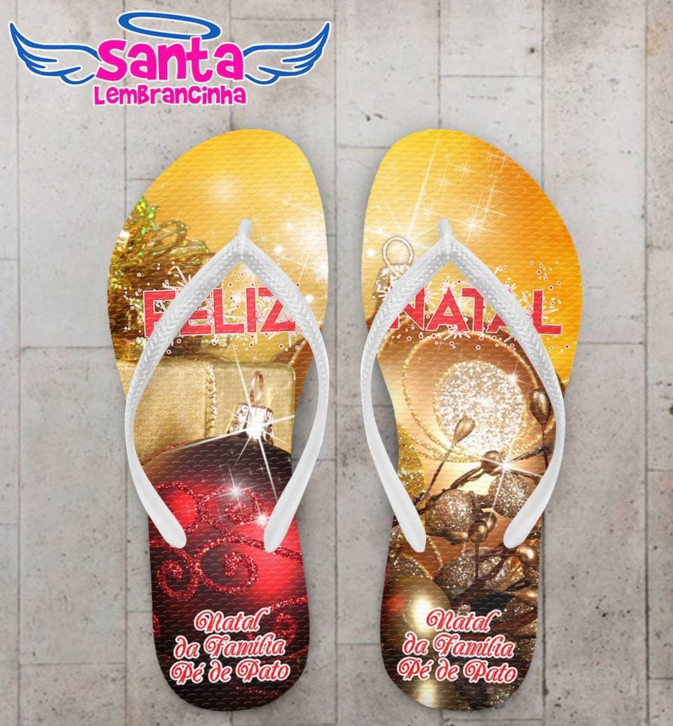 Chinelo Natal Árvore Personalizado - COD 1485