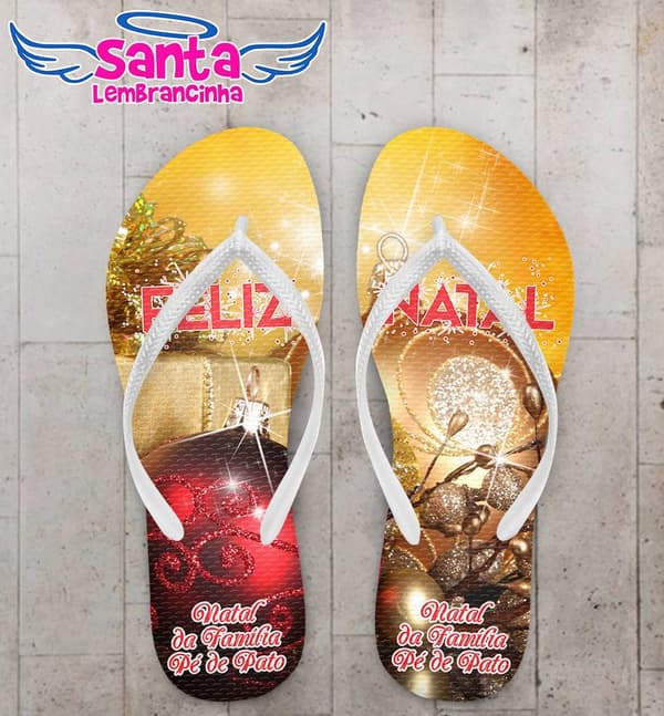Chinelo Natal Árvore Personalizado - COD 1485