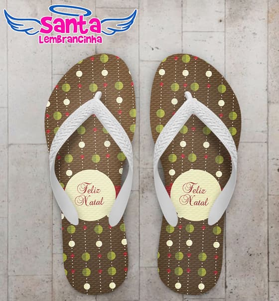 Chinelo Feliz Natal Personalizado - COD 3035