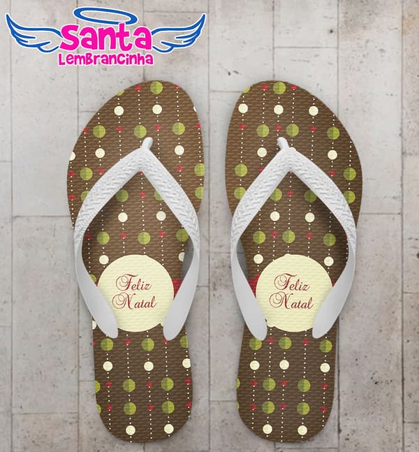 Chinelo Feliz Natal Personalizado - COD 3035