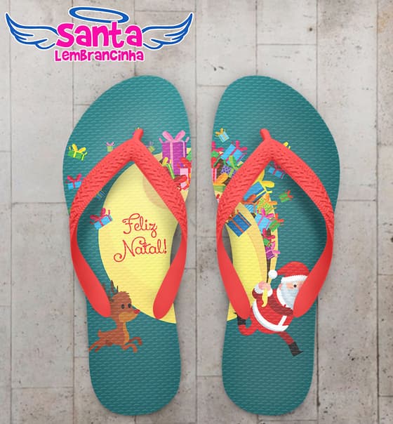 Chinelo Natal, Papai Noel Personalizado - COD 3040