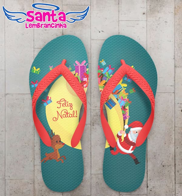 Chinelo Natal, Papai Noel Personalizado - COD 3040
