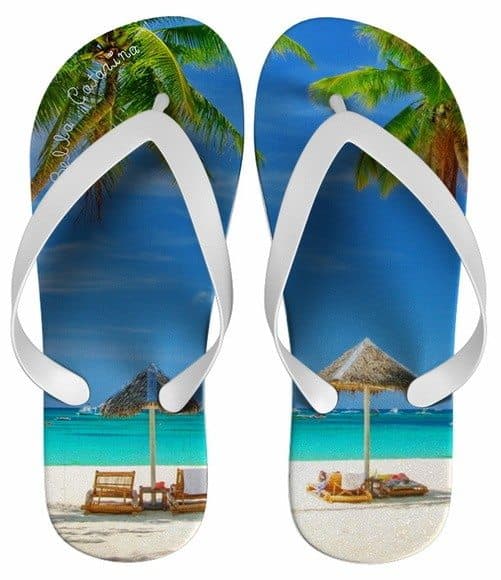 Chinelo Paisagem Personalizado, Praia - COD 2228