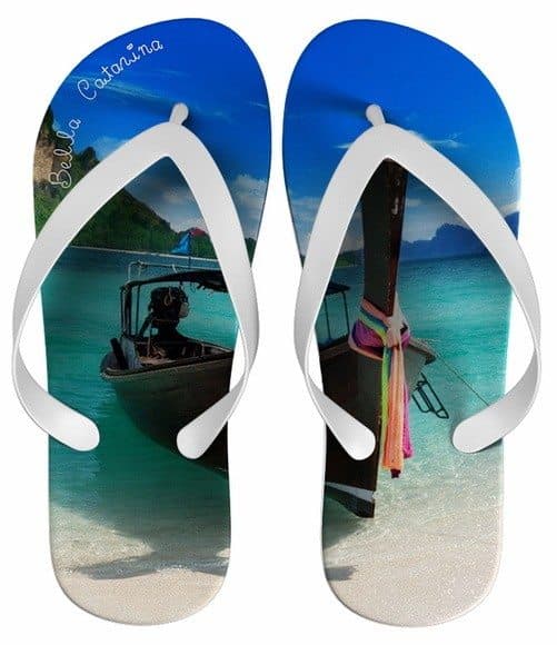 Chinelo Paisagem Personalizado, Barco - COD 2230
