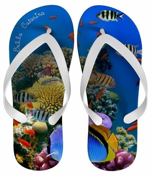 Chinelo Paisagem Personalizado, Fundo do Mar - COD 2234