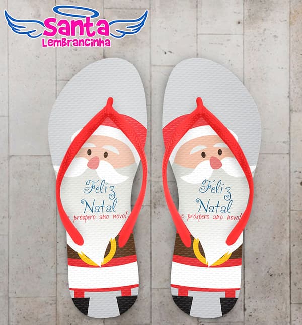 Chinelo Papai Noel, Natal Personalizado - COD 3041