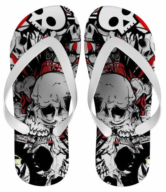 Chinelo Caveira Personalizado - COD 1468