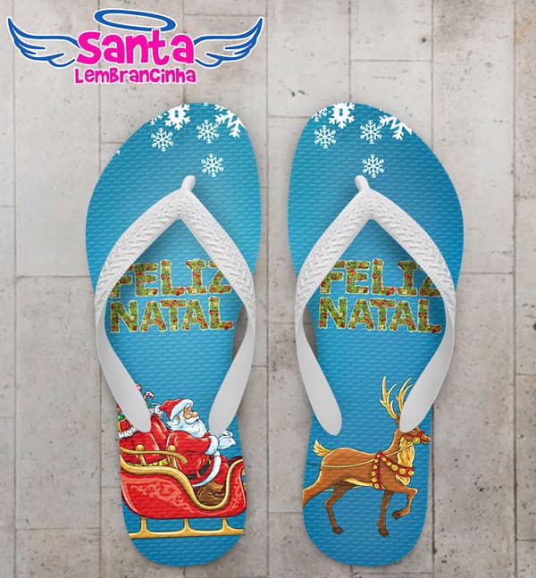 Chinelo Natal Trenó Personalizado - COD 3038