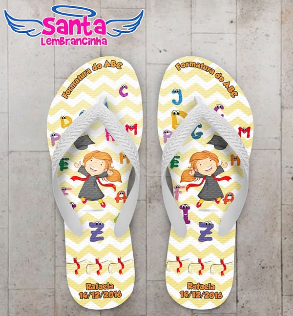 Chinelo Formatura Infantil Escola Personalizado COD 3045