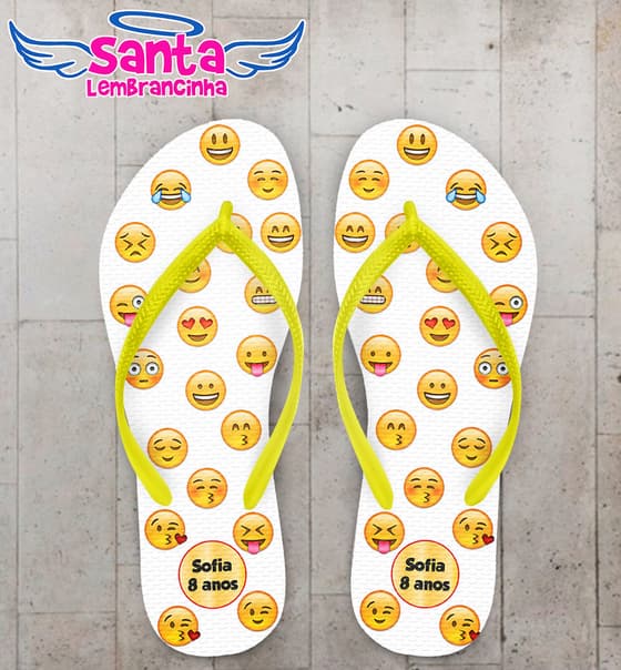 Chinelo Infantil Emojis Personalizado - COD 2969