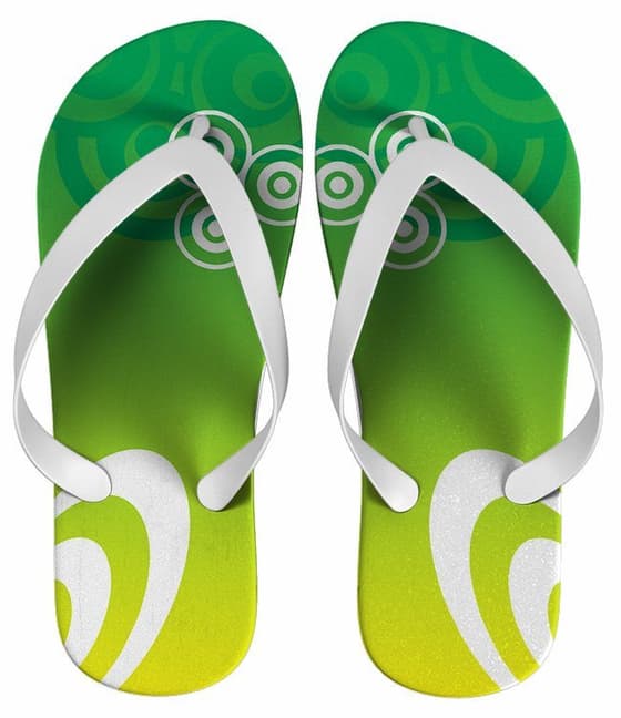 Chinelo Feminino Forma Geométrica Verde, Personalizado - COD 1372