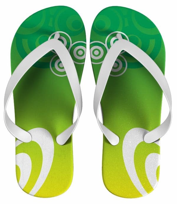 Chinelo Feminino Forma Geométrica Verde, Personalizado - COD 1372